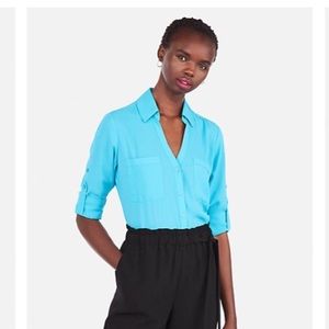 White Express Slim Fit convertible sleeveS/P